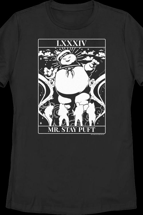 Womens Mr. Stay Puft Tarot Card Ghostbusters Shirtmain product image