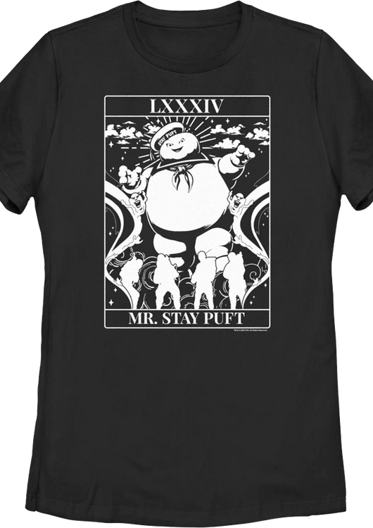 Womens Mr. Stay Puft Tarot Card Ghostbusters Shirt - main product image