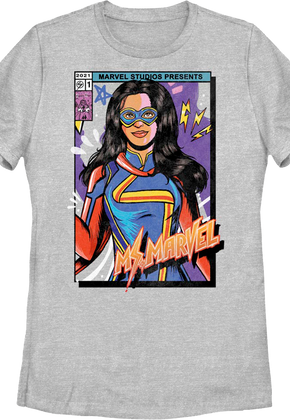 Womens Ms. Marvel Colorful Cover Marvel Comics Shirt