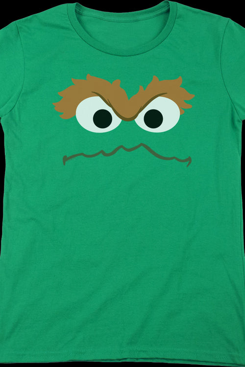 Womens Oscar The Grouch Face Sesame Street Shirtmain product image