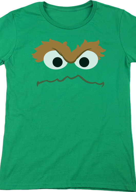 Womens Oscar The Grouch Face Sesame Street Shirt - main product image