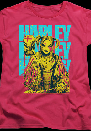 Womens Pink Harley Quinn Birds Of Prey Shirt