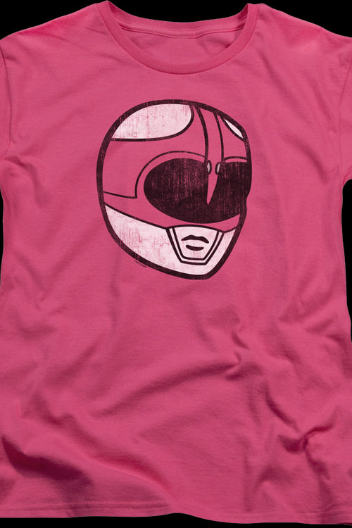 Womens Pink Ranger Helmet Mighty Morphin Power Rangers Shirtmain product image