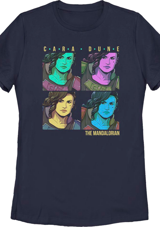 Womens Pop Art Cara Dune Mandalorian Star Wars Shirt - main product image