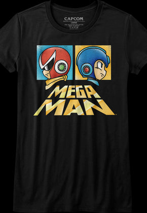 Womens Profiles Proto Man and Mega Man Shirt