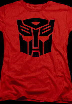 Womens Red Autobot Logo Transformers Shirt