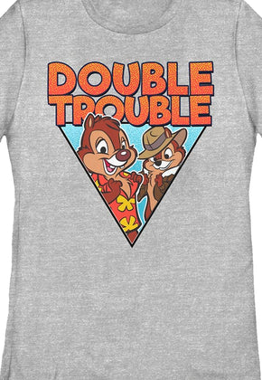 Gray Womens Retro Double Trouble Chip 'n Dale Rescue Rangers Shirt