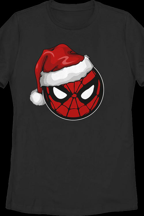 Womens Santa Hat Spider-Man Shirtmain product image