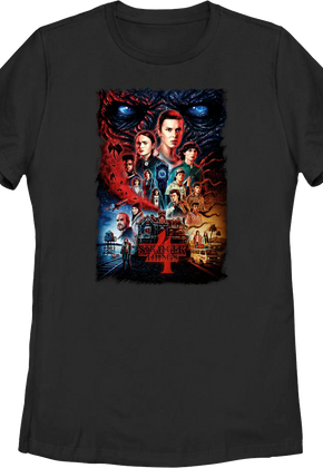 Womens Season 4 Poster Stranger Things Shirt