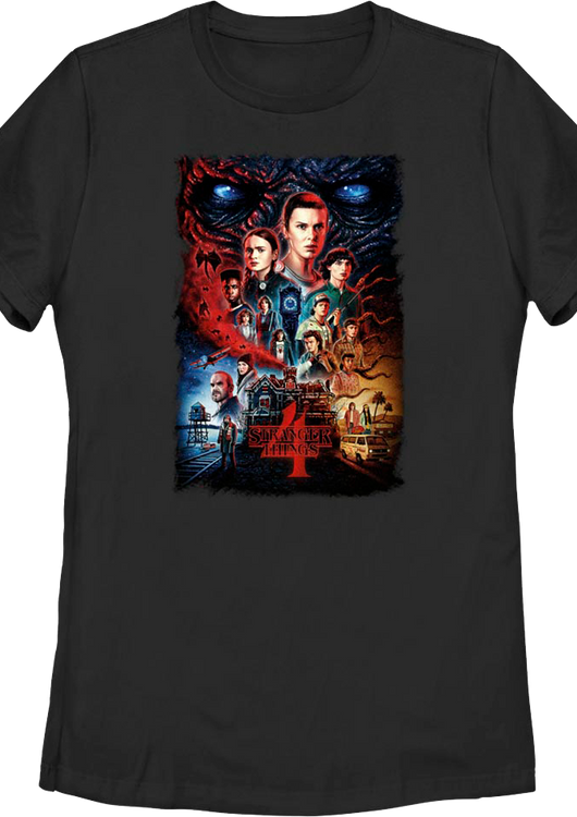 Womens Season 4 Poster Stranger Things Shirt - main product image