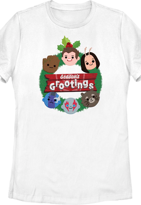Womens Season's Grootings Guardians Of The Galaxy Marvel Comics Shirt
