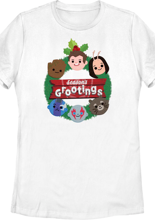 Womens Season's Grootings Guardians Of The Galaxy Marvel Comics Shirt - main product image