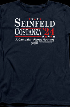 Womens Seinfeld & Costanza '24 Campaign Poster Seinfeld Shirt