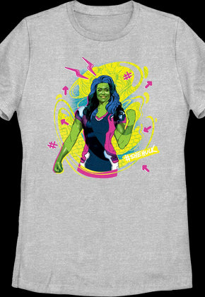 Womens She-Hulk Graffiti Marvel Comics Shirt
