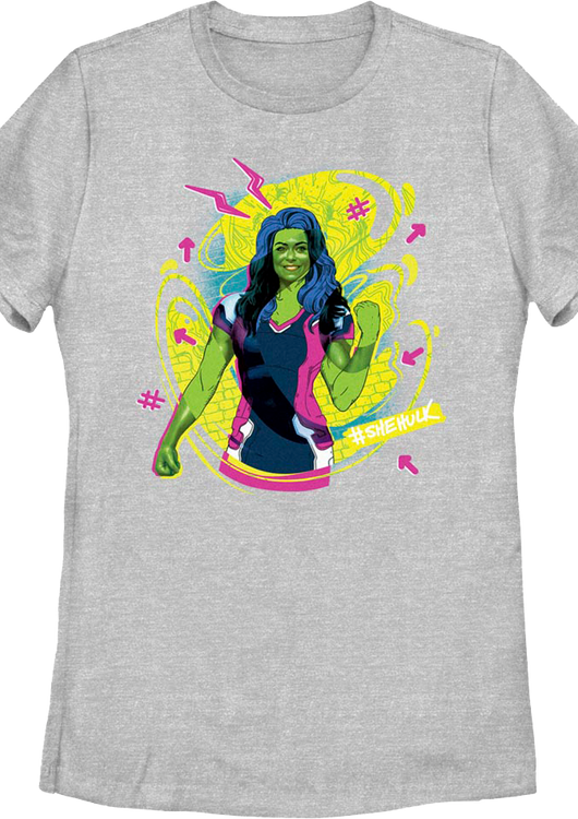 Womens She-Hulk Graffiti Marvel Comics Shirt - main product image