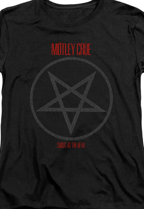 Womens Shout At The Devil Pentagram Motley Crue Shirt