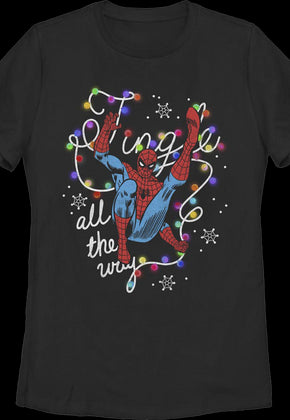 Womens Spider-Man Tingle All The Way Marvel Comics Shirt
