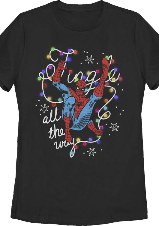 Womens Spider-Man Tingle All The Way Marvel Comics Shirt - main product image