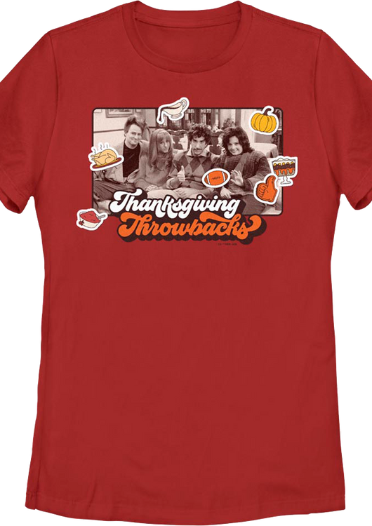 Womens Thanksgiving Throwbacks Friends Shirt - main product image