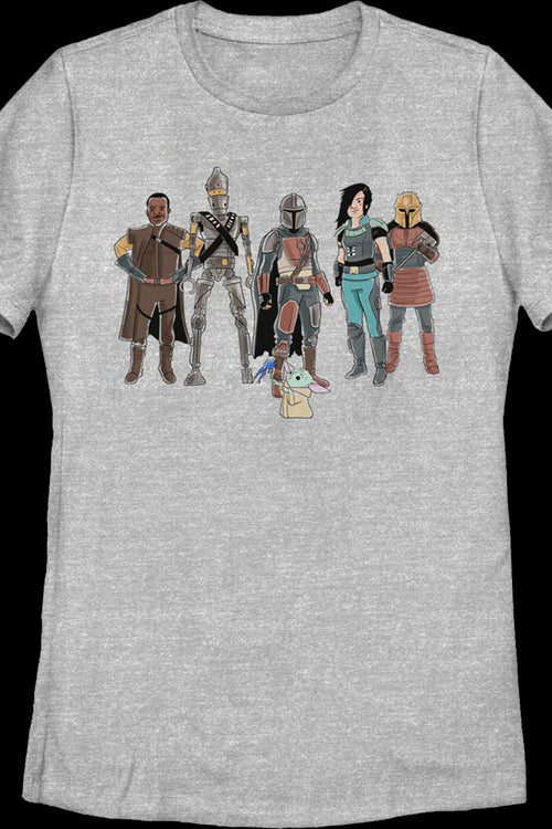 Womens The Mandalorian Character Sketches Star Wars Shirtmain product image