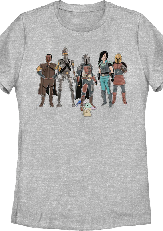 Womens The Mandalorian Character Sketches Star Wars Shirt - main product image