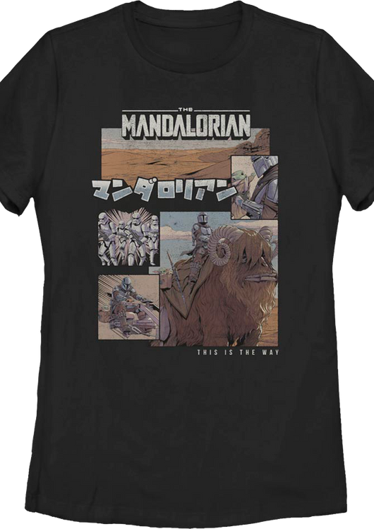 Womens The Mandalorian Comic Book Star Wars Shirt - main product image