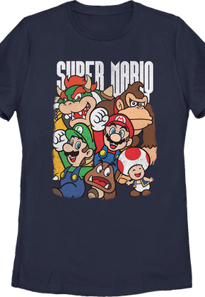 Womens The Stars of Super Mario Bros. Nintendo Shirt