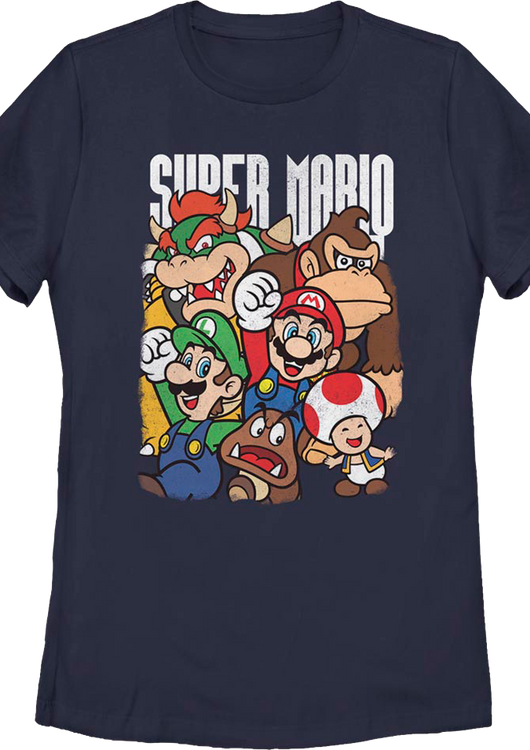 Womens The Stars of Super Mario Bros. Nintendo Shirt - main product image