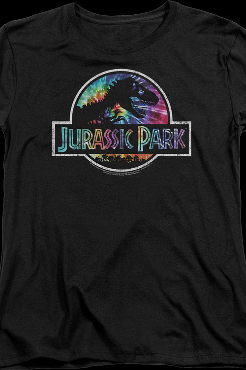 Womens Tie Dye Logo Jurassic Park Shirtmain product image