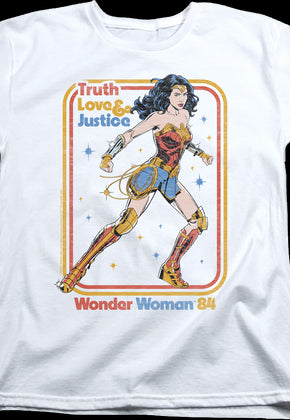 Womens Truth Love & Justice Wonder Woman Shirt