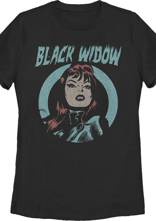 Womens Vintage Black Widow Marvel Comics Shirt - main product image