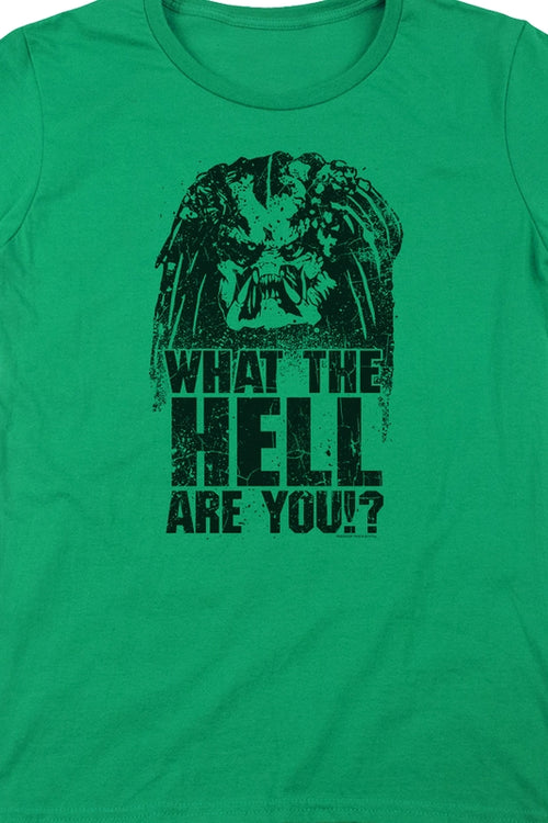 Womens What The Hell Are You Predator Shirtmain product image
