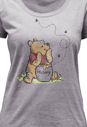 Womens Winnie The Pooh Scoopneck Shirt