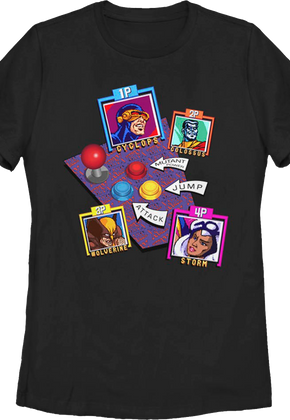 Womens X-Men Arcade Game Marvel Comics Shirt