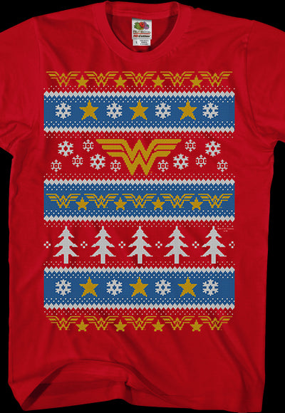 Wonder Woman Ugly Faux Knit DC Comics T-Shirt