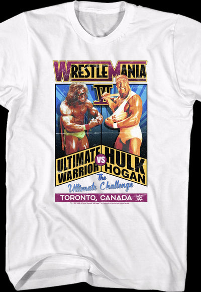 WrestleMania VI Ultimate Warrior vs Hulk Hogan T-Shirt