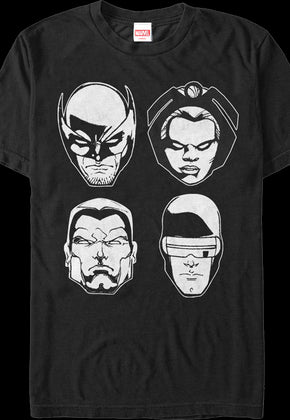 X-Men Four Heads Marvel Comics T-Shirt