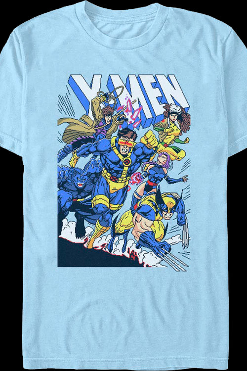 X-Men Pixelated Mutants To The Rescue Marvel Comics T-Shirtmain product image