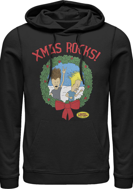 Xmas Rocks Beavis And Butt-Head Hoodie - main product image