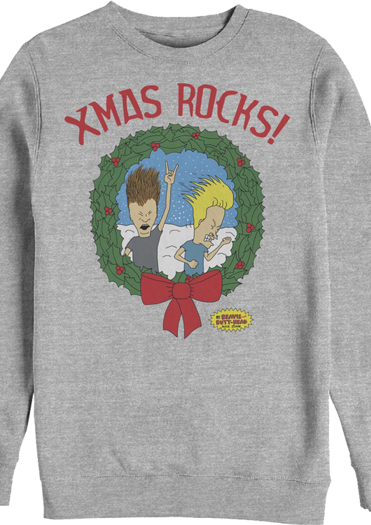 Xmas Rocks Beavis And Butt-Head Sweatshirt - main product image