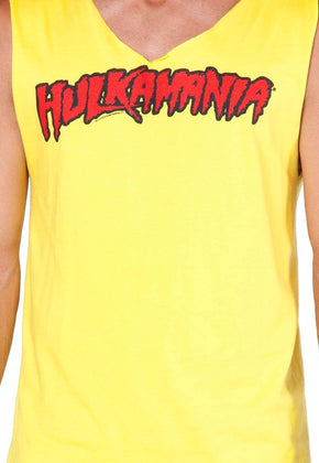 Yellow Hulk Hogan Costume Shirt