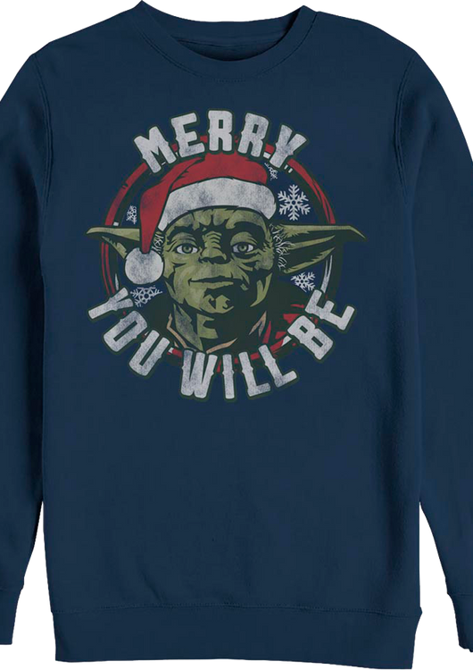 Yoda Merry You Will Be Star Wars Christmas Sweatshirt - main product image