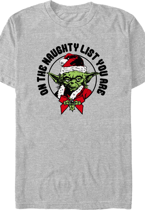Yoda On The Naughty List You Are Star Wars T-Shirt
