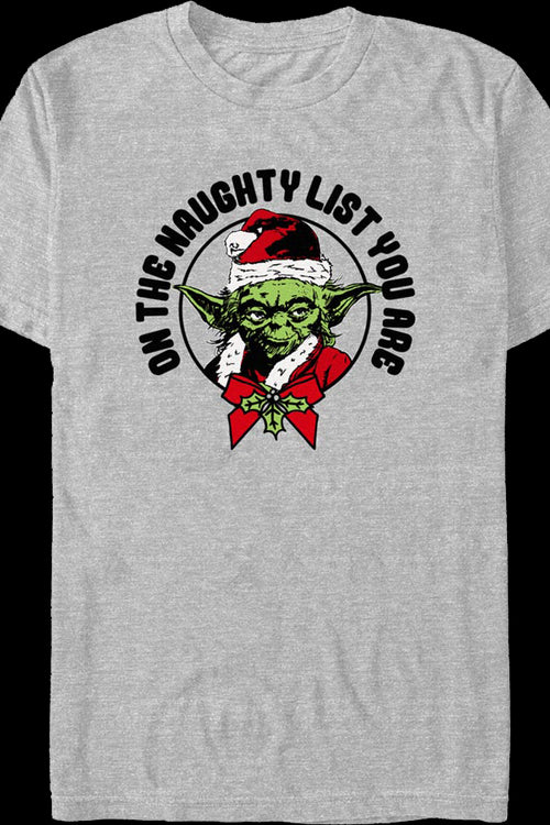 Yoda On The Naughty List You Are Star Wars T-Shirtmain product image