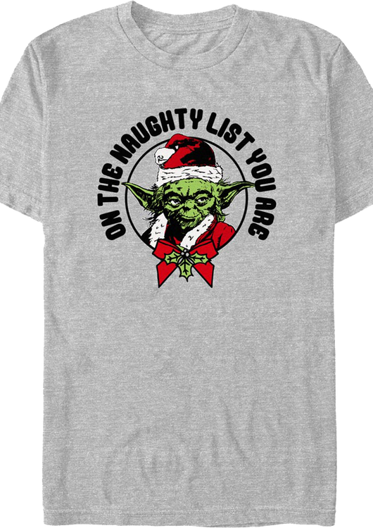 Yoda On The Naughty List You Are Star Wars T-Shirt - main product image