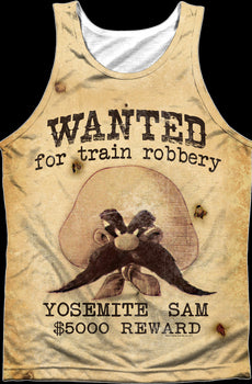 Yosemite Sam Wanted Poster Looney Tunes Tank Top