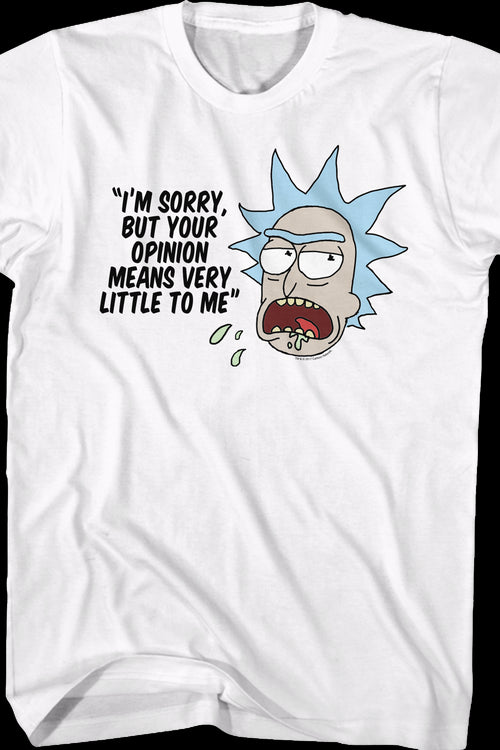 Your Opinion Means Very Little Rick and Morty T-Shirtmain product image