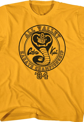 Youth 84 All Valley Cobra Kai Karate Kid Shirt