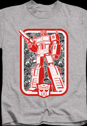 Youth Autobots Leader Optimus Prime Transformers Shirt