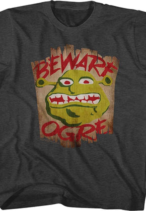 Youth Beware Ogre Shrek Shirt